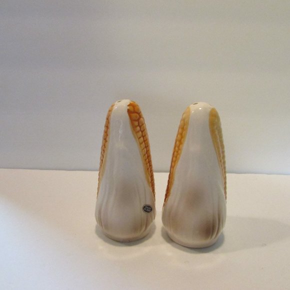 vintage Japan ceramic corn on the cob shape salt and pepper holders with tray - Picture 7 of 10